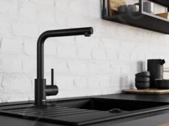 Blanco Mila S - Grifo De Fregadero Con Salida Extraíble, Negro Mate 526660 -Blanco 00f0e535cab0c07b3bd9d6ef