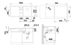 Blanco Collectis 6 - Fregadero De Silgranite, 1000x510 Mm, Con Control De Desagüe Y Accesorios, InFino, Blanco Suave 527058 -Blanco 05bc92b33b8e1da2e1dd39d7