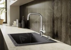 Blanco Jandora S - Grifo De Fregadero Con Salida Extraíble, Acero Inoxidable Cepillado 526614 -Blanco 062aecad103db5e42d11a0d2