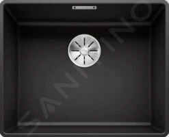 Blanco Subline 500 - Fregadero De Silgranit, 527x427 Mm, Negro Mate/acero Inoxidable Brillante 525994