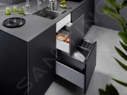 Blanco Flexon II - Cubo De Basura Extraíble Empotrado, Con Compartimientos Separados, Capacidad 46 L 526643 -Blanco 086059b3b06d2cbad65bec3e