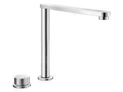 Blanco Eloscope F II - Grifo De Fregadero Plegable Bajo Ventana, Instalación De 2 Orificios, Cromo 516672