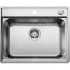 Blanco Lemis 6 - Fregadero, 615x500 Mm, Con Control De Desagüe, Acero Inoxidable Cepillado 525109 -Blanco 0caa89b34b7c1b9bc54aeec9