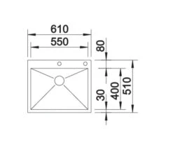 Blanco Zerox 550 - Fregadero, 610x510 Mm, InFino, Acero Inoxidable 521638 -Blanco 0d15ff563ed39b9a04576e8e