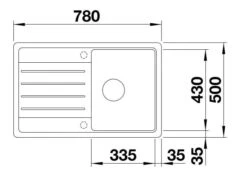 Blanco Legra 45 - Fregadero De Silgranite, 780x500 Mm, Negro 526083 -Blanco 0d98d25f193046d7206329c8