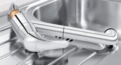 Blanco Daras S-F - Grifo De Fregadero Con Salida Extraíble, Plegable Bajo Ventana, Cromo 521752 -Blanco 0f445edd060846def9297a3a