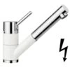 Blanco Antas S - Grifo De Fregadero Con Salida Extraíble, Blanco/cromo 516766