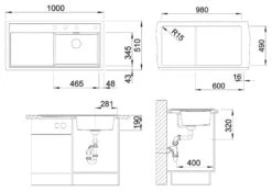 Blanco Zenar XL 6 - Fregadero De Silgranite, 1000x510 Mm, Con Control De Desagüe Y Accesorios, Negro 526058 -Blanco 0fb9e13a542c38bdac1078a5 1