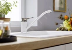 Blanco Wega II - Grifo De Fregadero, Blanco/cromo 526408 -Blanco 11960dfcd4445a52d78fb890