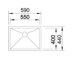 Blanco Zerox 550 - Fregadero, 590x440 Mm, Acero Inoxidable 521591 -Blanco 126b5ca5f063a71d4d028485
