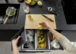 Blanco Flexon II - Cubo De Basura Extraíble Empotrado, Con Compartimientos Separados, Capacidad 45 L 526642 -Blanco 128c6a159bdfac2102b2f8ab