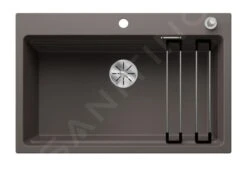 Blanco Etagon 8 - Fregadero De Silgranite, 780x510 Mm, Con Control De Desagüe Y Accesorios, InFino, Gris 527263