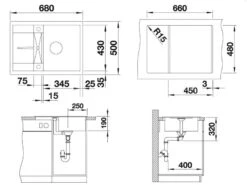 Blanco Metra 45 - Fregadero De Silgranite, 680x500 Mm, Compact, Roca Gris 519562 -Blanco 15cceed045ba1f179c580817 1