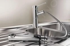 Blanco Alta S - Grifo De Fregadero Con Salida Extraíble, Cromo 515122 -Blanco 192de296d60f86dc73bb46b0