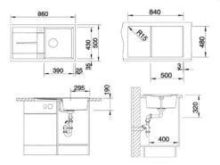 Blanco Metra 5 - Fregadero De Silgranite, 860x500 Mm, Tartufo 517349 -Blanco 197331c415f91c8c7083c465