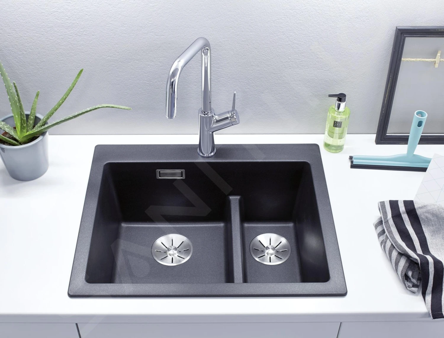 Blanco Pleon 6 Split - Fregadero De Silgranite, 615x510 Mm, Roca Gris 521690 5 Blanco Pleon 6 Split - Fregadero De Silgranite, 615x510 Mm, Roca Gris 521690 - Imagen 3