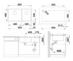 Blanco Subline 480/320 - Fregadero De Silgranite, 855x460 Mm, InFino, Gris 527351 -Blanco 1ba9d20f154d7316579562b5