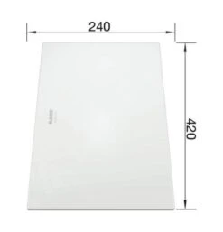 Blanco Accesorios - Tabla De Cortar 420x240 Mm, Cristal/blanco 225333 -Blanco 1bb597ed26f641183bb3281c