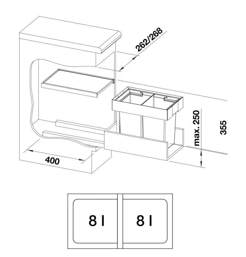 Blanco Flexon II - Papelera Incorporada, Dividida, Volumen 16 L 521467 4 Blanco Flexon II - Papelera Incorporada, Dividida, Volumen 16 L 521467 - Imagen 2