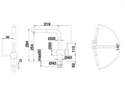 Blanco Linus S-F - Grifo De Fregadero Con Salida Extraíble, Plegable Bajo Ventana, Cromo 514023 -Blanco 230a9459743ff38837e8dc7f