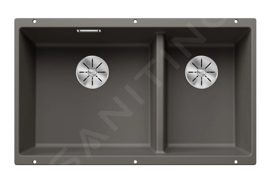 Blanco Subline 430/270 - Fregadero De Silgranite, 755x460 Mm, Seno A La Izquierda, InFino, Gris 527350 3 Blanco Subline 430/270 - Fregadero De Silgranite, 755x460 Mm, Seno A La Izquierda, InFino, Gris 527350