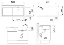 Blanco Zenar XL 6 - Fregadero De Silgranite, 1000x510 Mm, InFino, Roca Gris 523965 -Blanco 2873d1e8731cd38ff40e5884