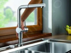 Blanco Linus S-F - Grifo De Fregadero Con Salida Extraíble, Plegable Bajo Ventana, Cromo 514023 -Blanco 2b6e812c3b5b89c6289b1e6e