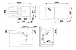 Blanco Sona 6 - Fregadero Silgranite, 1000x500 Mm, Con Accesorios, Aluminio 519682 -Blanco 2bd3c9303b9024cfc2ab0f76