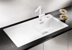 Blanco Zenar 45 - Fregadero De Silgranite, 860x510 Mm, Con Control De Desagüe, Negro 526034 -Blanco 2d203d931f5b2d3f71d49f5c 1