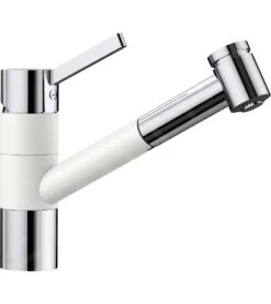 Blanco Tivo S - Grifo De Fregadero Con Ducha Extraíble, Blanco/cromo 517613