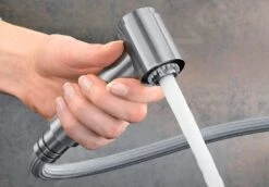 Blanco Ambis S - Grifo De Fregadero Con Ducha Extraíble, Acero Inoxidable Cepillado 525124 -Blanco 30cdfbd98bd05dee57642ba1