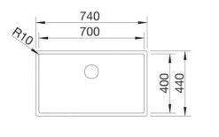 Blanco Claron 700 - Fregadero, 740x440 Mm, InFino, Acero Inoxidable Durinox 523387 -Blanco 35b863a64382b06cdce212ae