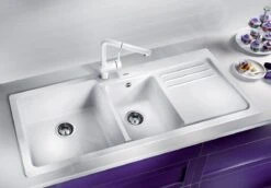 Blanco Naya 8 - Fregadero De Silgranite, 1160x500 Mm, Negro 525945 -Blanco 36b10c693d4a25720d14b1cf