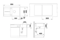 Blanco Metra 5 - Fregadero De Silgranite, 850x490 Mm, Con Control De Desagüe, Blanco Suave 527111 -Blanco 4076e6b497904a796a859fc4