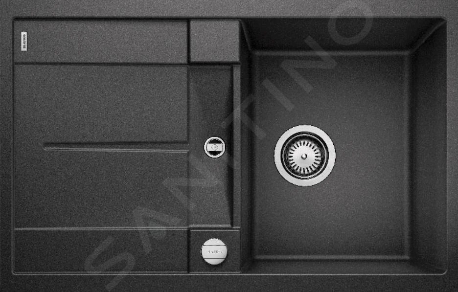 Blanco Metra 45 - Fregadero De Silgranite, 780x500 Mm, Con Control De Desagüe, Antracita 513035 3 Blanco Metra 45 - Fregadero De Silgranite, 780x500 Mm, Con Control De Desagüe, Antracita 513035