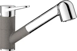 Blanco Wega S - Grifo De Fregadero Con Ducha Extraíble, Aluminium/cromo 526423