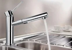 Blanco Alta S - Grifo De Fregadero Con Ducha Extraíble, Cromo 518407 -Blanco 420d328e665057d62d291d77