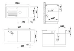 Blanco Zia XL 6 - Fregadero De Silgranite, 1000x500 Mm, Blanco Suave 527217 5 Blanco Zia XL 6 - Fregadero De Silgranite, 1000x500 Mm, Blanco Suave 527217 -Blanco 42109d3646c6179fbba3bfe0