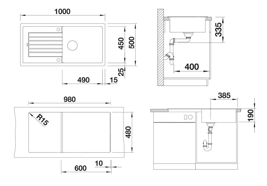 Blanco Zia XL 6 - Fregadero De Silgranite, 1000x500 Mm, Blanco Suave 527217 4 Blanco Zia XL 6 - Fregadero De Silgranite, 1000x500 Mm, Blanco Suave 527217 - Imagen 2