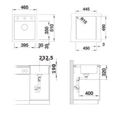 Blanco Dalago 45 - Fregadero De Silgranite, 465x510 Mm, Con Control De Desagüe, Blanco Suave 527059 -Blanco 425c91e5bcf46d6606831ea1