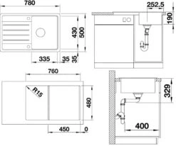 Blanco Legra 45 - Fregadero De Silgranite, 780x500 Mm, Café 522206 -Blanco 4311189929c3b05598ce8354 1