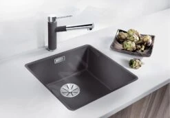 Blanco Subline 400 - Fregadero De Silgranite, 427x427 Mm, Roca Gris 523495 -Blanco 434e782e2fdd768d285f7b7d