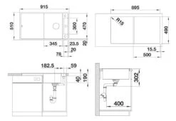 Blanco Axia III 5 - Fregadero De Silgranite, 915x510 Mm, Con Accesorios, InFino, Gris 527223 -Blanco 4528ca939694ce9cc91c762b 1