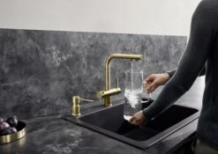 Blanco Fontas II - Grifo De Fregadero Con Filtración De Agua, Oro Satinado 526692 -Blanco 457d751f798d39ffe1f899c9 1