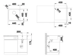 Blanco Supra 400 - Fregadero, 440x440 Mm, Acero Inoxidable Cepillado 526350 -Blanco 471e353eae8e442b972efd98