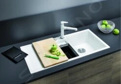 Blanco Collectis 6 - Fregadero De Silgranite, 1000x510 Mm, Con Control De Desagüe Y Con Accesorios, Blanco 523348 -Blanco 47d2a3196fdad0d59cf55403