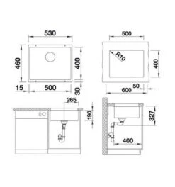 Blanco Subline 500 - Fregadero De Silgranite, 530x460 Mm, InFino, Blanco 523436 -Blanco 490bef8ab239cc4d3f35c4f8