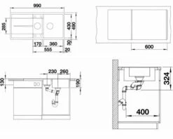 Blanco Metra 6 - Fregadero De Silgranite, 990x490 Mm, Con Control De Desagüe Y Con Accesorios, Negro 525929 -Blanco 4e58a8fea83bdbc7b38142c8