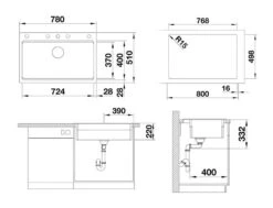 Blanco Etagon 8 - Fregadero De Silgranite, 780x510 Mm, Con Accesorios, InFino, Blanco 525191 -Blanco 526fe82582c2588e03392e6e