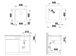Blanco Subline 400 - Fregadero De Silgranite, 430x460 Mm, InFino, Alumunio 523424 -Blanco 54e70881dc728722cfd067c5 1